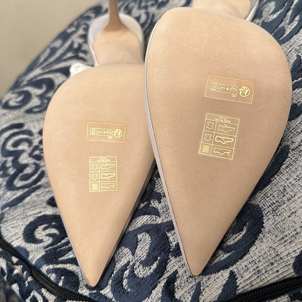 Jimmy Choo White/Ivory Saeda 100 Bridal Mule Crystal - Picture 5 of 8